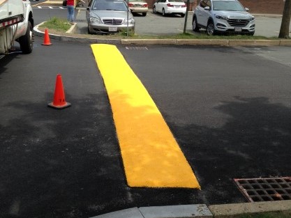 Painted Speed Bump | T&K Asphalt Services