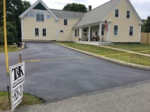 T&K Asphalt Seal Coat just finished driveway at the Yellow Country House