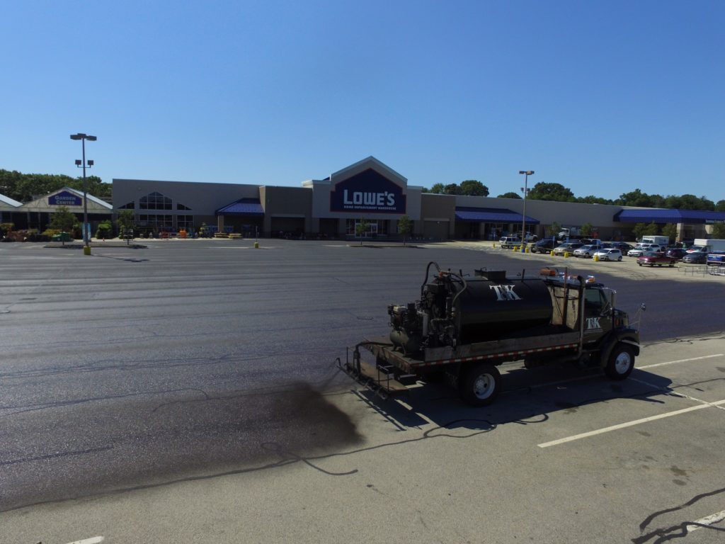 commercial sealcoating project